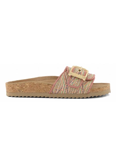 SLOFI Sandalo in raffia Deep rose COLORS OF CALIFORNIA | HC.BIO610DER